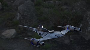 3D mandalorian3 naboo n1 starfighter Low-poly 3D model