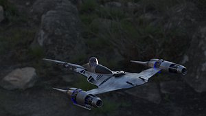mandalorian3 naboo n1 starfighter Low-poly 3D model