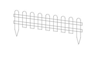 Wooden garden border