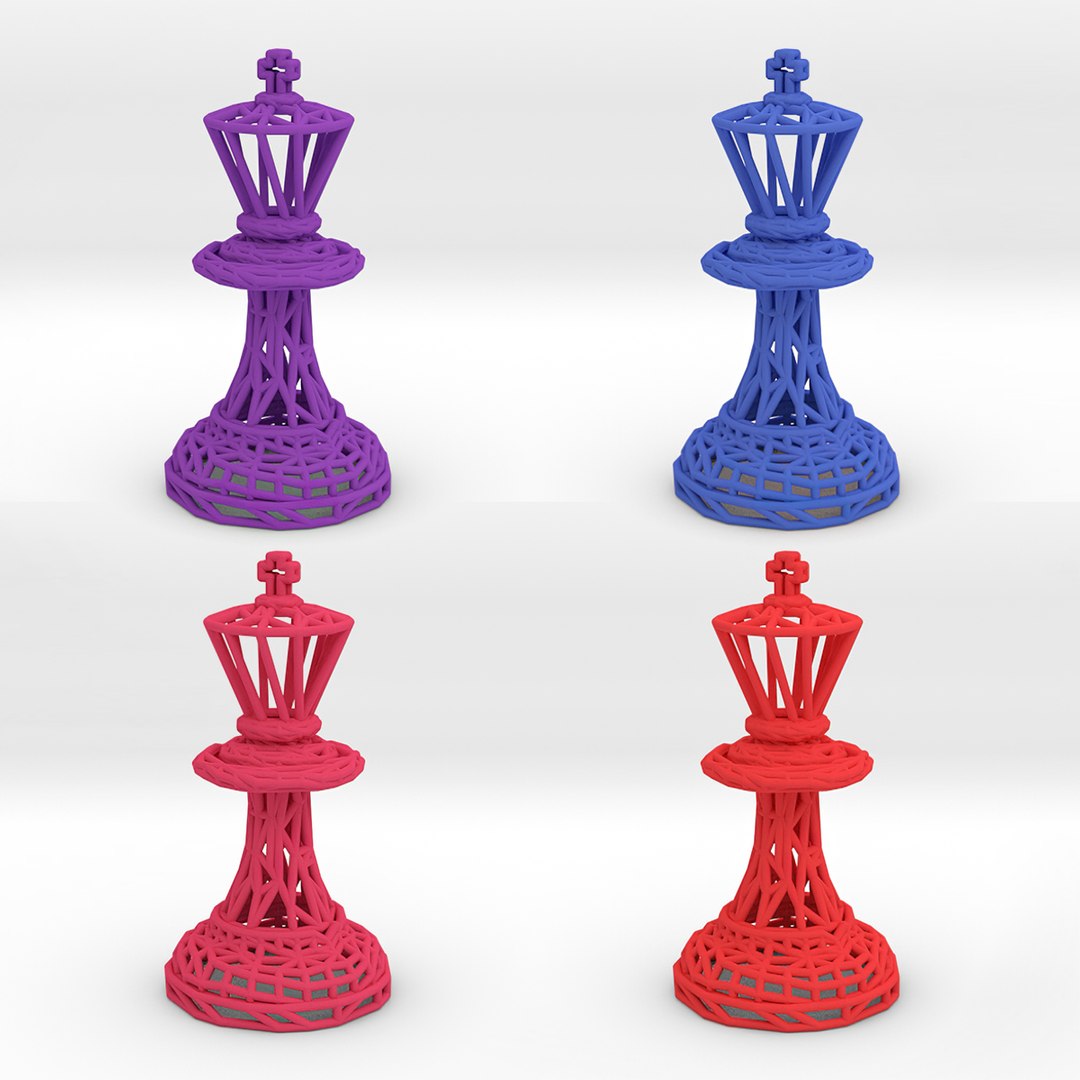 Glass Chess Set - 3D Model by dcbittorf