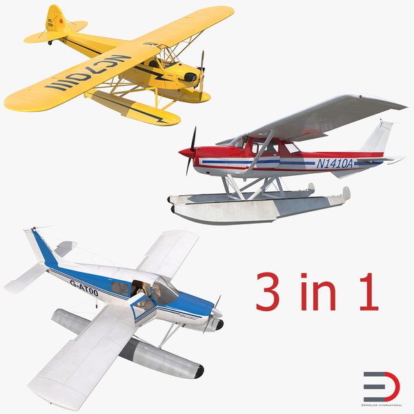 3d model seaplanes light aircraft