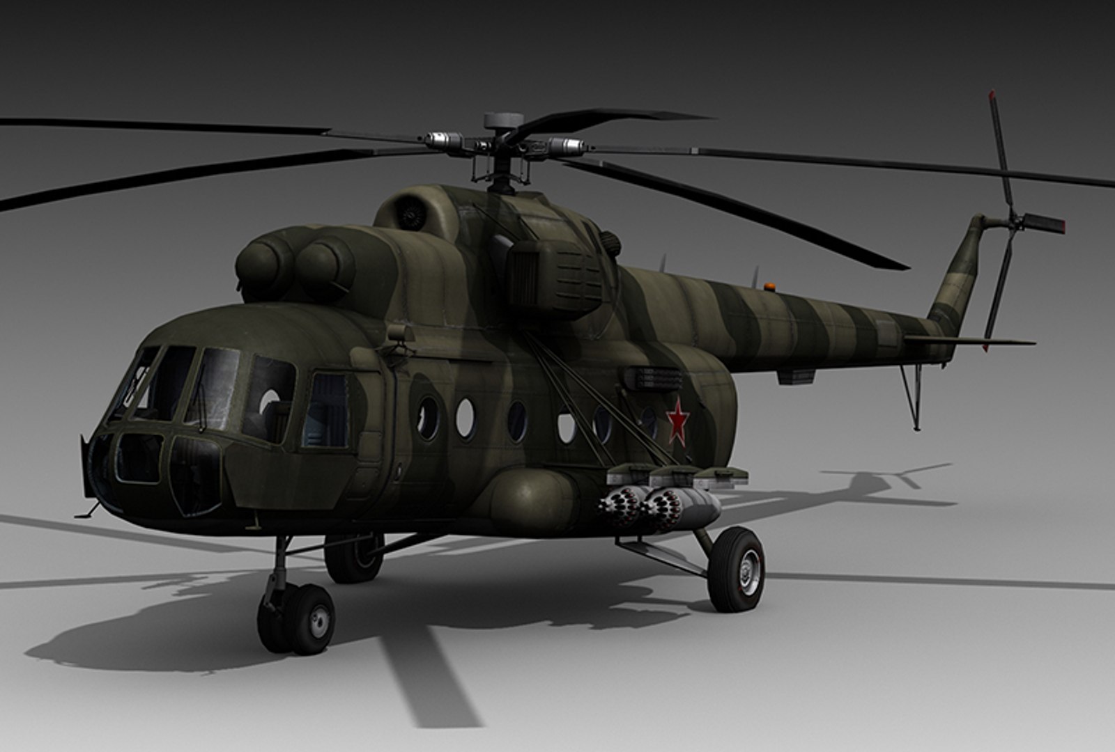 Mil Mi17 Helicopter 3d Obj