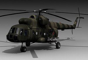 mil mi17 helicopter 3d obj
