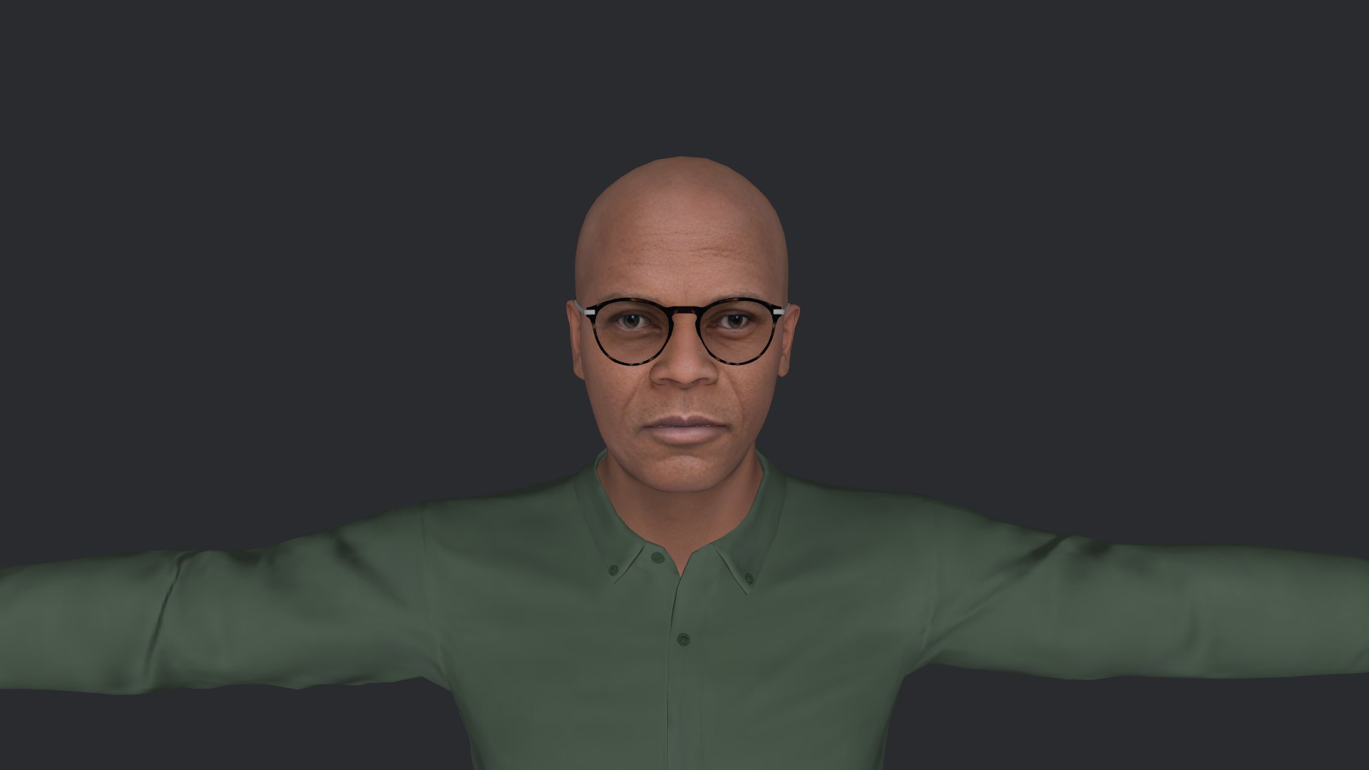 Samuel L Jackson Hyper Realistic Full Body Fully Rigged 3D Character 3D ...