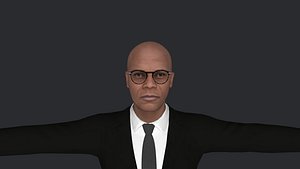 Samuel L Jackson  Hyper Realistic Full Body Fully Rigged 3D Character 3D model