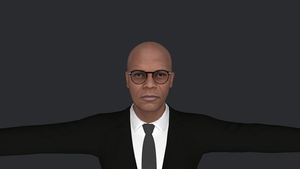 Samuel L Jackson Hyper Realistic Full Body Fully Rigged 3D Character 3D model