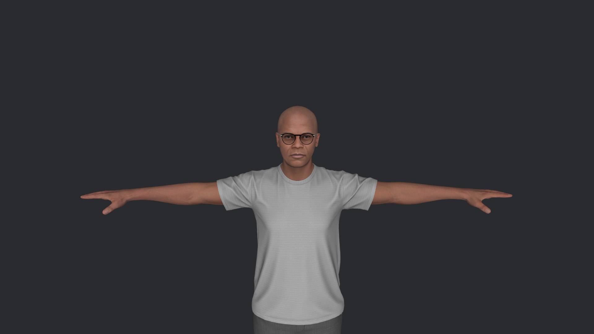 Samuel L Jackson Hyper Realistic Full Body Fully Rigged 3D Character 3D ...