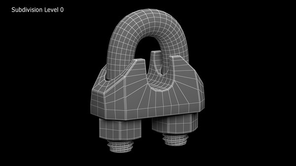 modèle 3D de Collier de serrage en U pour câble métallique - TurboSquid ...