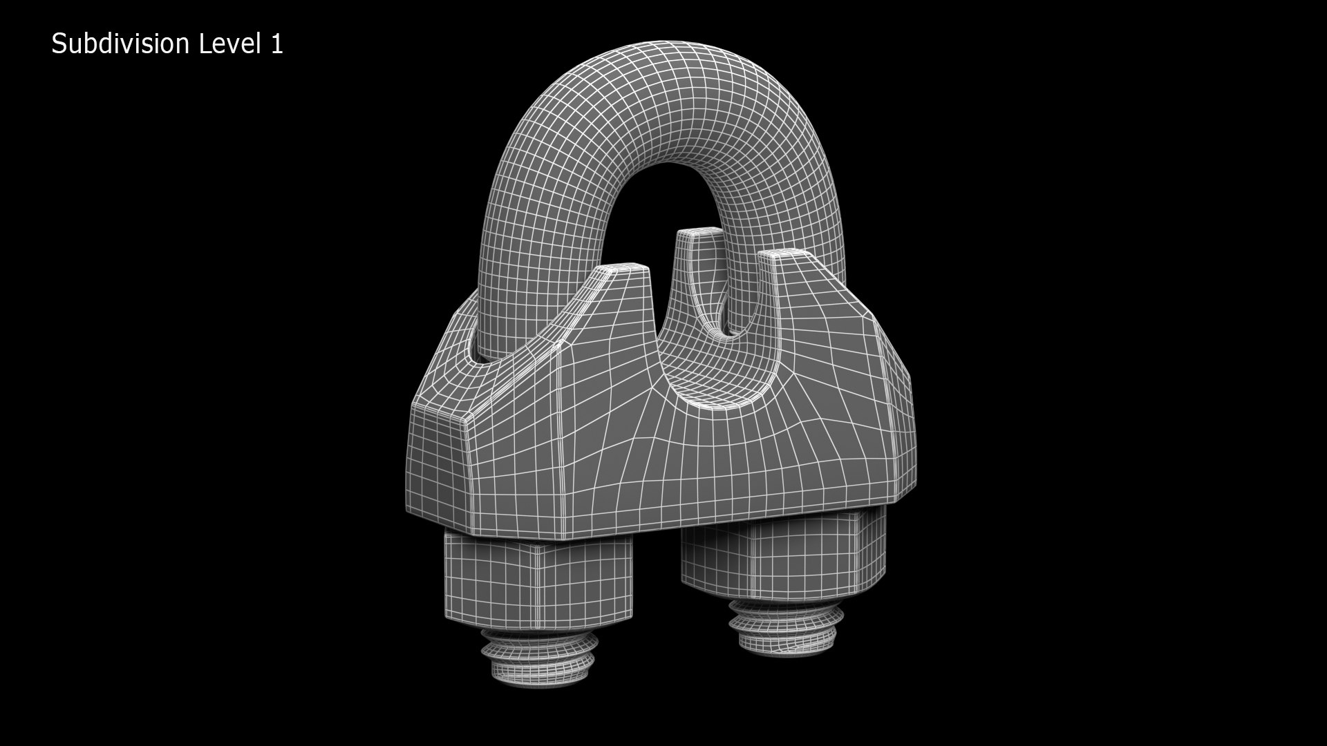 Wire Rope U Bolt Clamp 3D Model - TurboSquid 2556417