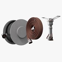 Fire Hose Set with Nozzle