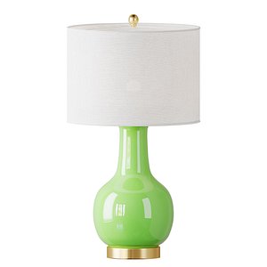 Kelly-Green-Ceramic-Gourd-Table-Lamp-2016-Corona 3D