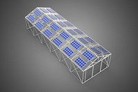 PHOTOVOLTAIC SOLAR PANEL ROOF TOP GREENHOUSE GLASSHOUSE HOTHOUSE