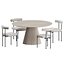 Qua-ndo Chair Plisse Table by MIDJ