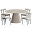 Qua-ndo Chair Plisse Table by MIDJ
