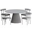 Qua-ndo Chair Plisse Table by MIDJ