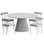 Qua-ndo Chair Plisse Table by MIDJ
