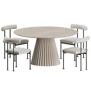 Qua-ndo Chair Plisse Table by MIDJ model