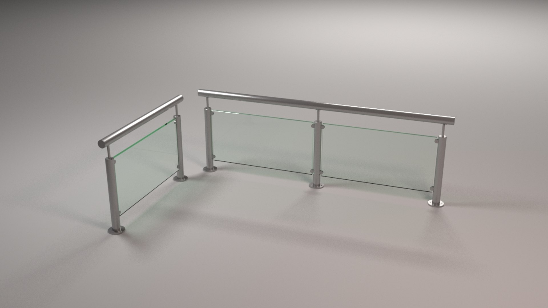 Steel Railing Model - TurboSquid 1412356