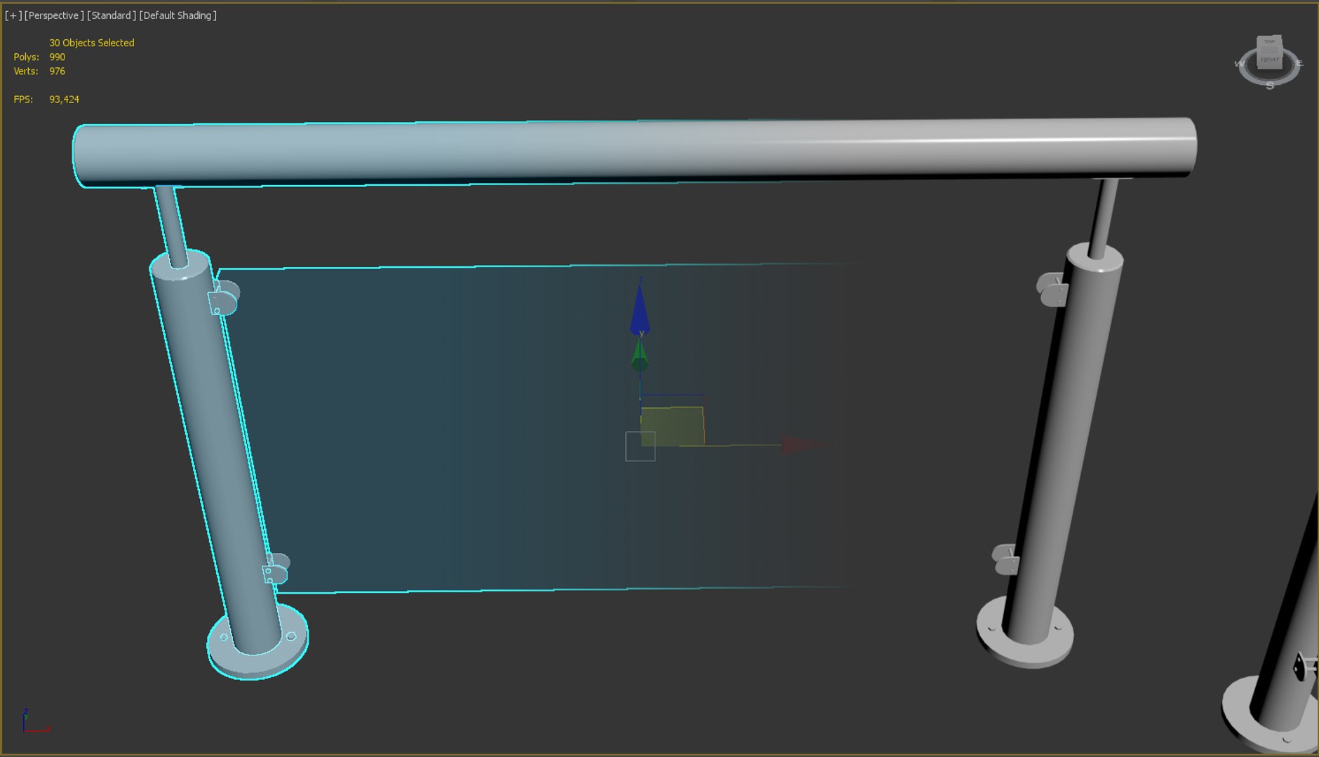 Steel Railing Model - TurboSquid 1412356