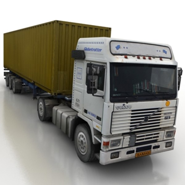 3d truck trailer model