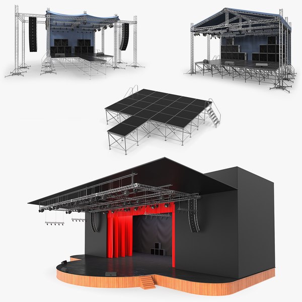 stages concert scene 3D