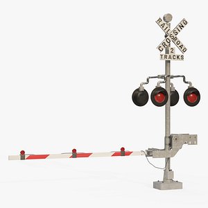 3D Railroad Crossing III model