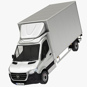 3D mercedes sprinter box truck