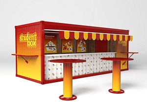 3d box table model