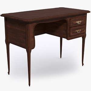 Antique Wooden Desk 3D model
