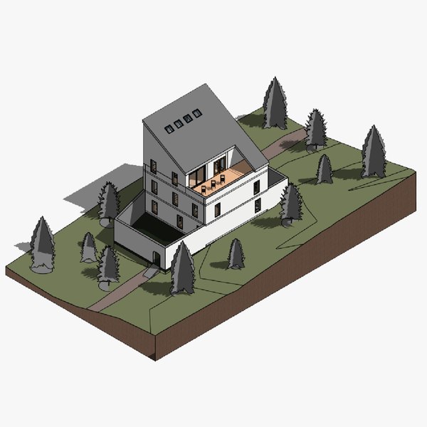 Trianglehouse - Revit 3D model 3D model