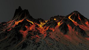 Volcano Terrain 3D model