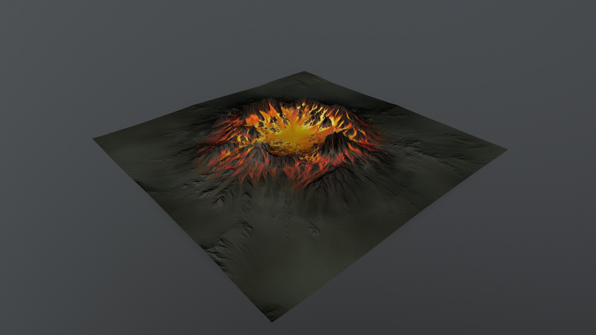 Volcano Terrain 3D Model - TurboSquid 1802532