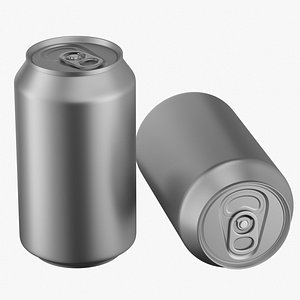 Realistic Aluminum Beverage Cola Can 330ml Mockup 3D model