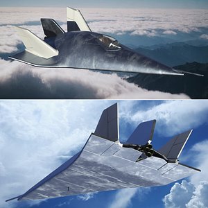 3D Experimental Jet Aircraft in Flying