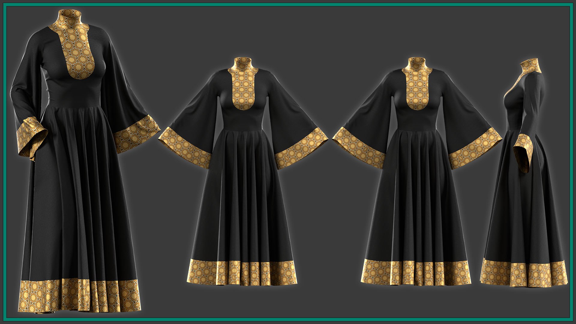 3D 7 Arabic Female Clothes Model - TurboSquid 2339365