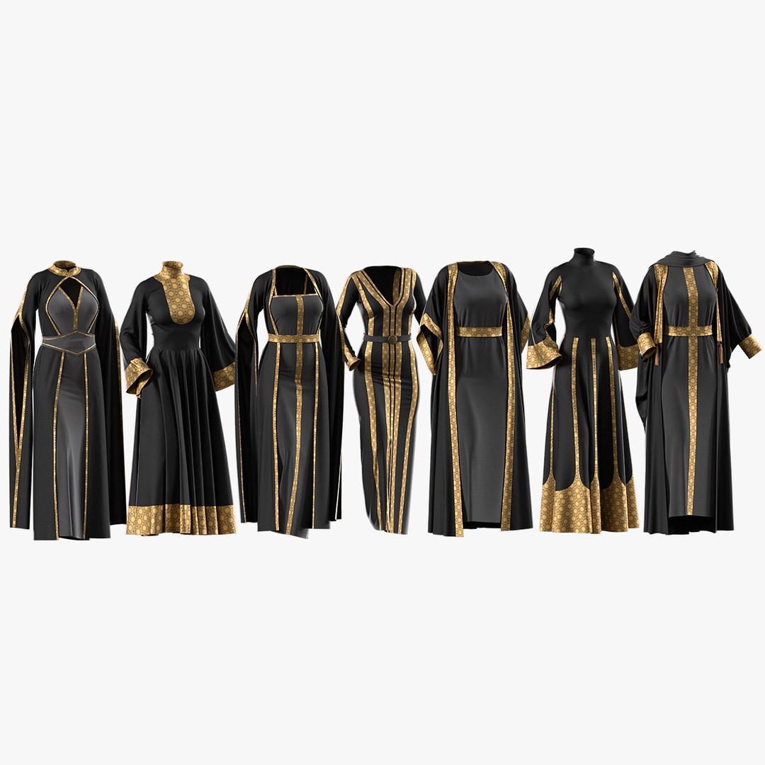 3D 7 Arabic Female Clothes Model - TurboSquid 2339365