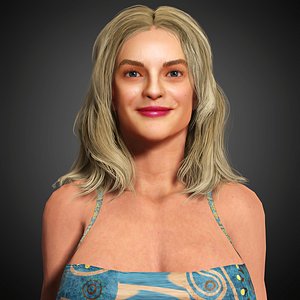 3D Elisabeth Moss Character