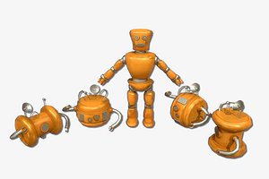3D Robot and robotic buddies 3D Model model