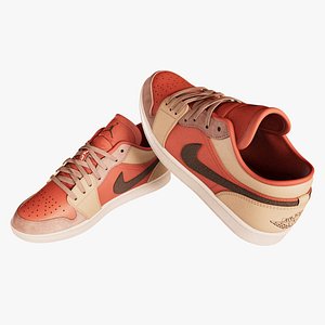 AirJordan 1 Retro Canyon Rust Low-poly 3D model