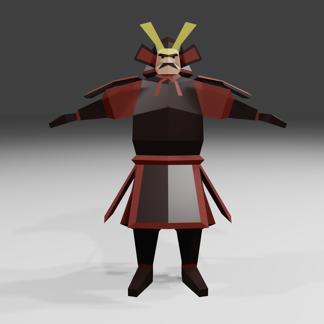 3D Lowpoly Shogun Model 01 Model - TurboSquid 1946963