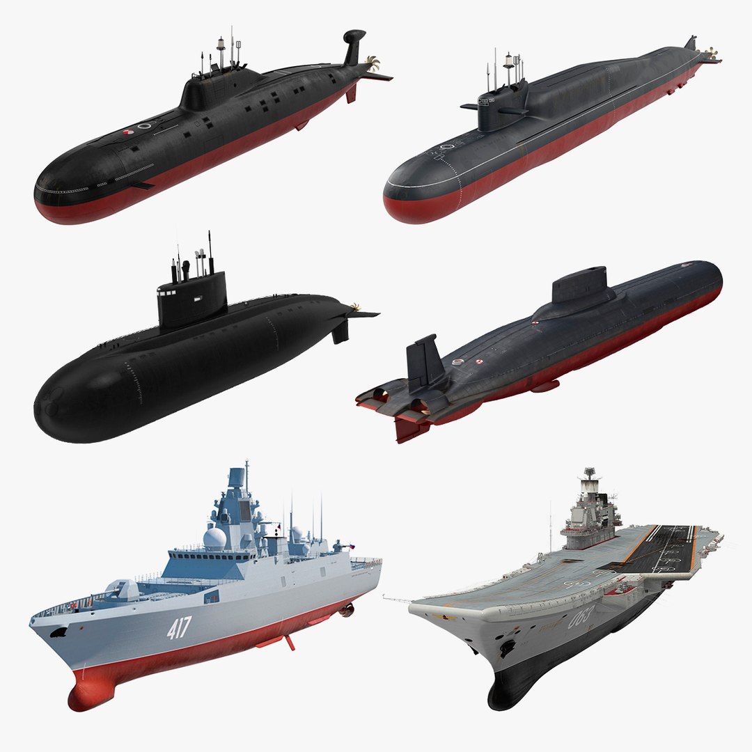 Russian Military Vessels Collection 3D model preview