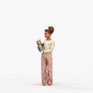 00364Evie006 - Mixed-heritage child bonding at home in casual autumn or spring attire
