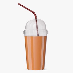 3D Plastic cup cold coffee