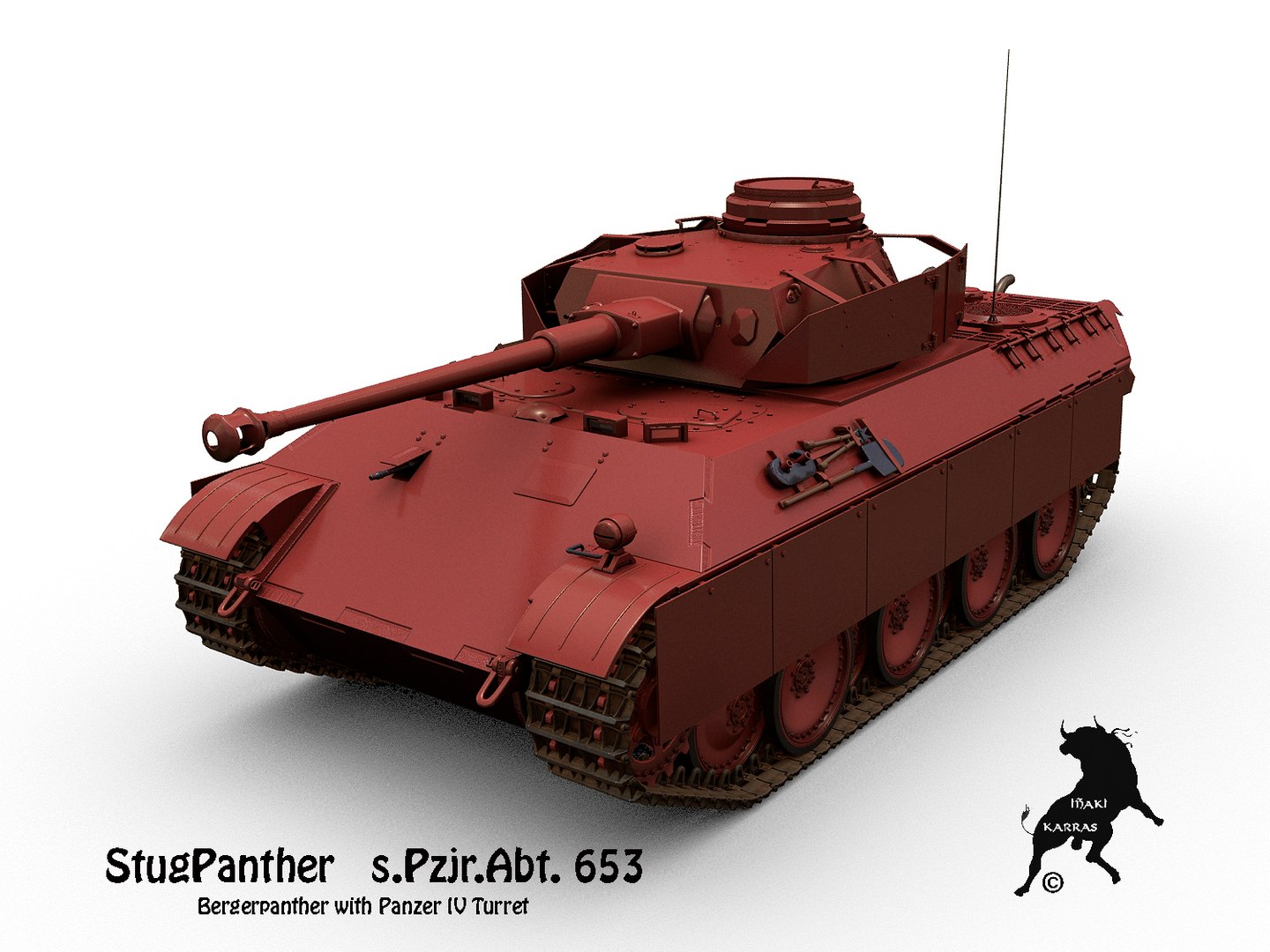 German Panther 3d Model