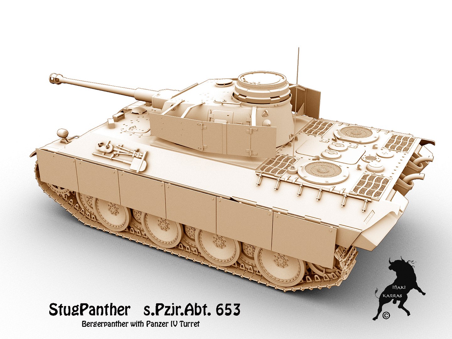 German Panther 3d Model