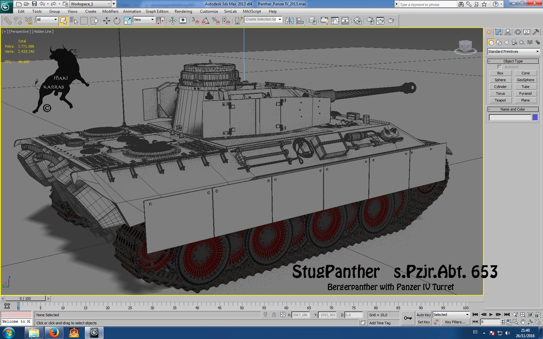 German Panther 3d Model