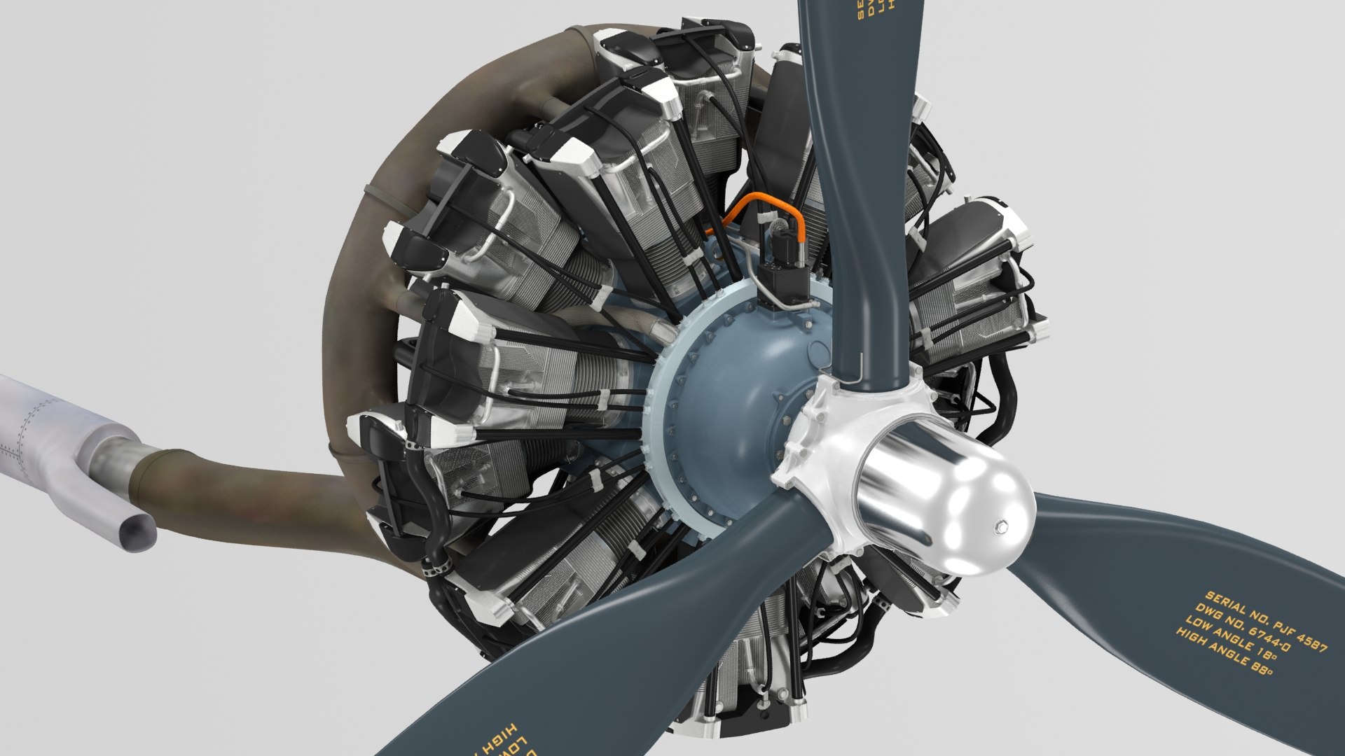 3D Radial Aircraft Engine - TurboSquid 2038055