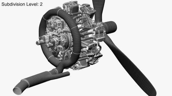 Modelo 3d Radial Aircraft Engine - TurboSquid 2038055