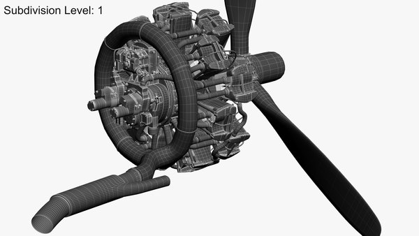 Modelo 3d Radial Aircraft Engine - TurboSquid 2038055