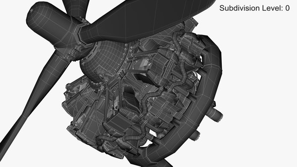 Modelo 3d Radial Aircraft Engine - TurboSquid 2038055